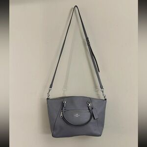 Coach Prairie Gray Leather Satchel Crossbody Handbag 79997 Purse Bag